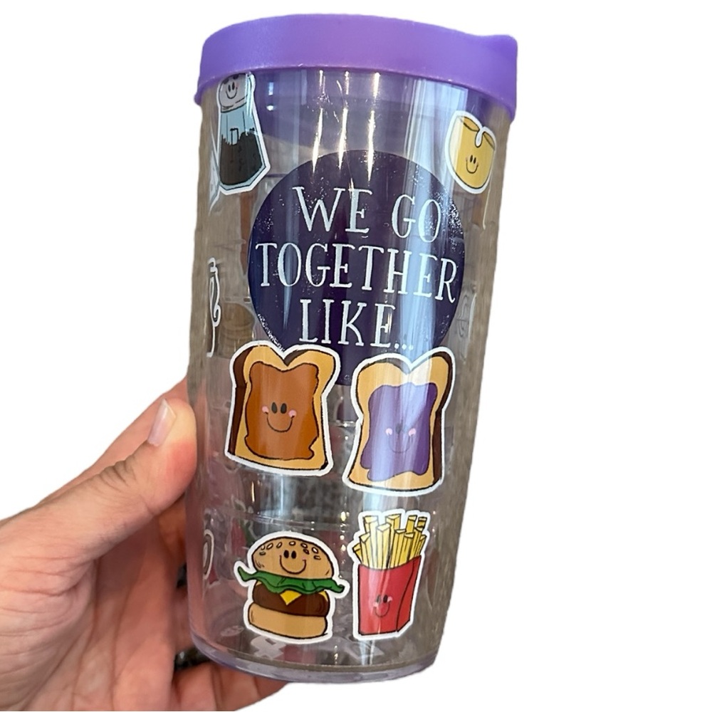 Purple Lid Tumbler with Fun Food Graphics Tervis